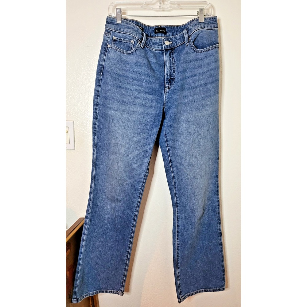 Talbots Barely Boot Jeans Sz 8 Blue Medium Wash 99% Cotton High Rise Bootcut